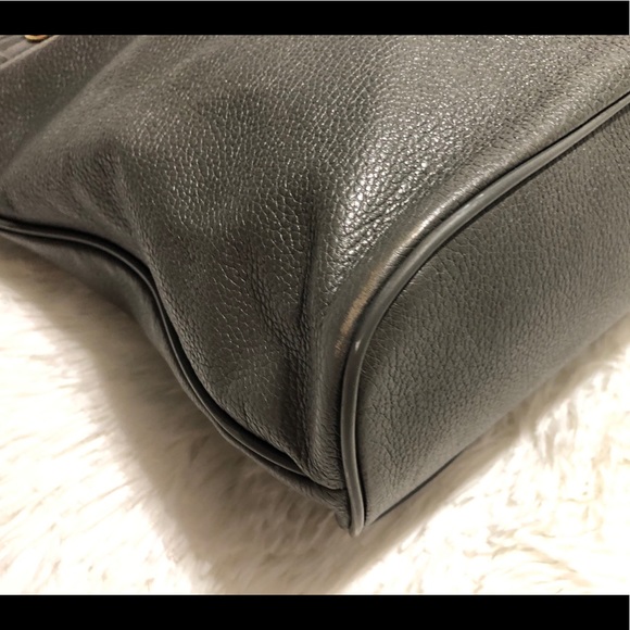 TORY BURCH XL Plebbed Leather Tote Shopper. - Picture 7 of 11